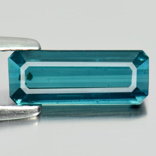 Natural Blue Indicolite Tourmaline 1.37 Ct. Octagon Shape 10.8 x 4.2 Mm. Gemstone From Nigeria: Product ID: 807246585 Product Name: Natural Tourmaline Weight: 1.37 CT. Size: 10.8 x 4.2 x 2.9 MM. Shape: Octagon Color: Blue Indicolite Clarity:VSI Luster: Very Good Gems Origin: Nigeria Treatment: U