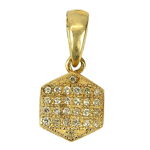 Natural White Loose Diamond 10K Yellow Gold Pendant Jewelry 0.50 Grams: Jewelry Setting Metal: 10 K Solid Gold Jewelry Weight: 0.5 Grams. Gemstones Details Product ID: 520100307 Product Name: Gold Jewelry Pendant Gemstone: Total Gem Weight: 0.12 CT. Gems Size: 1 x 1 x 1 M
