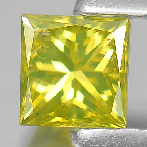 Natural Yellow Loose Diamond 0.18 Ct. Square Princess Cut 3.2 x 3 Mm From Belgium: Product ID: 802104180 Product Name: Natural Enhanced Diamond Weight: 0.18 CT. Size: 3.2 x 3 x 2.3 MM. Shape: Square Princess Cut Color: Yellow Clarity:SI1 Luster: Scintillating Gems Origin: Belgium Tr