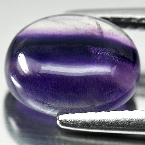 Natural Multi Color Fluorite 3.44 Ct. Oval Cabochon Shape 10 x 8 Mm Gemstone From Brazil (1 of 3)