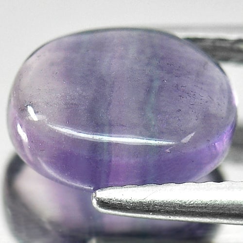 Natural Multi Color Fluorite 3.18 Ct. Oval Cabochon Shape 10 x 8 Mm Gemstone from Brazil (1 of 3)