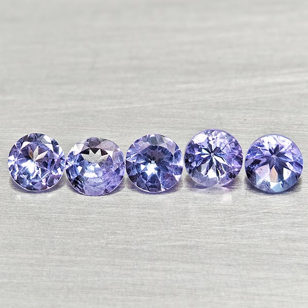 Natural Violet Blue Tanzanite 0.99 Ct. 5 Pcs Round Shape 3.6 Mm Gemstones From Tanzania: Product ID: 807015055 Product Name: Natural Tanzanite Weight: 0.99 CT. Size: 3.6 x 3.6 x 2.9 MM. Shape: Round Color: Violet Blue Clarity:VSI Luster: Good Gems Origin: Tanzania Treatment: Heated Crysta