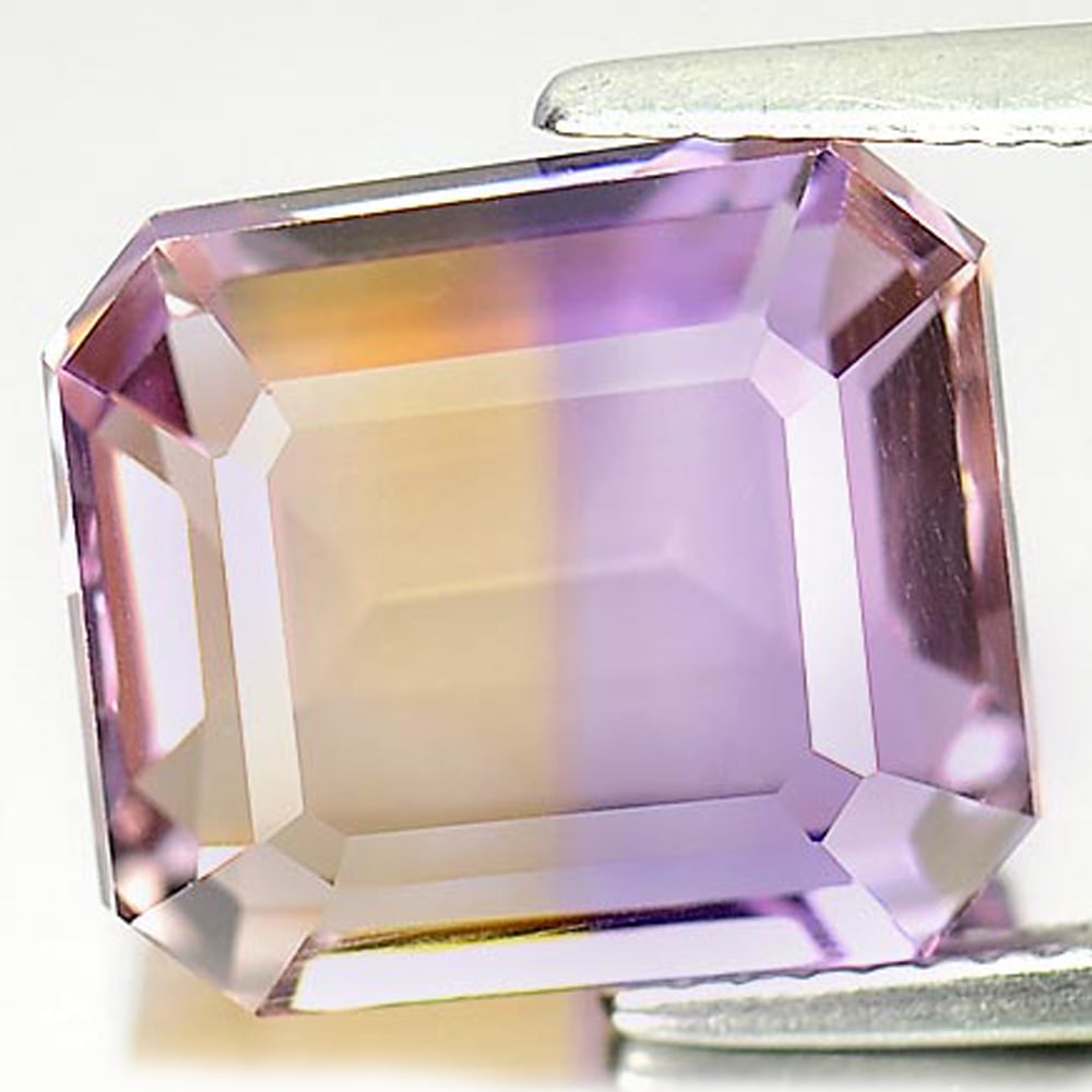 Natural Bi Color Ametrine 10.26 Ct. Clean Octagon Shape 13 x 11.7 Mm. Gemstone From Bolivia (1 of 3)