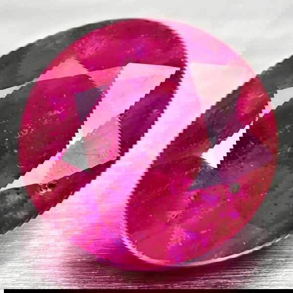 Natural Red Ruby 1.33 Ct. Round Shape 6.1 Mm Gemstone From Madagascar (1 of 3)