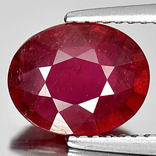 Natural Purplish Pink Ruby 2.70 Ct. Oval Shape 9.6 x 7.7 Mm. Gemstone From Madagascar (1 of 3)