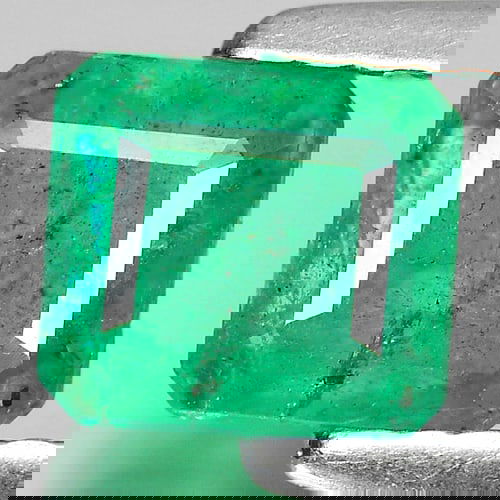 Certified Natural Green Emerald 1.14 Ct. Octagon Shape 6.00 x 5.48 Mm. Gemstone From Columbia (1 of 4)