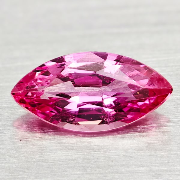 Natural Pink Sapphire 0.58 Ct. Marquise Shape 7.9 x 3.9 Mm. Gemstone From Madagascar: Product ID: 806162431 Product Name: Natural Pink Sapphire Weight: 0.58 CT. Size: 7.9 x 3.9 x 2.6 MM. Shape: Marquise Shape Color: Pink Clarity:VSI Luster: Good Gems Origin: Madagascar Treatment: Heate