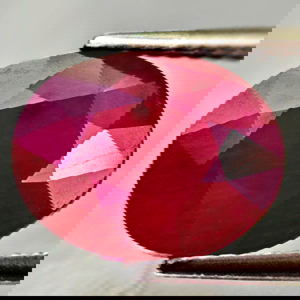 Natural Red Ruby 4.56 Ct. Oval Shape 10.7 x 8.6 Mm. Gemstone From Madagascar (1 of 3)