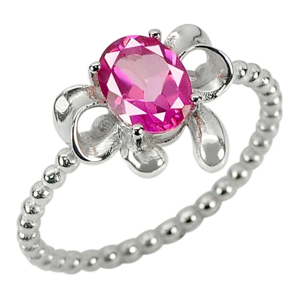 Natural Pink Topaz 925 Sterling Silver Ring Jewelry 2.37 Grams Size 7.5: Product ID: 200107017 Product Type: 925 Sterling Silver Fine Jewelry Jewelry Weight: 2.37 Grams. Ring Size: 7.5 Resizable(Fee) Gemstones Color: Pink Metal: Solid Silver 92.5%. Gemstone Detail: Oval Pi
