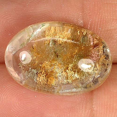 Natural White Brown Moss Quartz 19.88 Ct. Oval Cabochon Shape 21 x 14.3 Mm Gemstone From Thailand: Product ID: 805523641 Product Name: Natural Quartz Weight: 19.88 CT. Size: 21 x 14.3 x 9.3 MM. Shape: Oval Cabochon Color: White Brown Clarity:Semi - Transparent Luster: Good Gems Origin: Thailand Tre