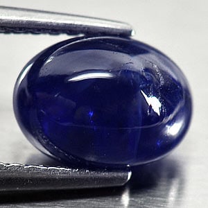 Natural Blue Sapphire 2.74 Ct. Oval Cabochon Shape 8.4 x 6.2 Mm. Gemstone From Ceylon Sri Lanka: Product ID: 806009052 Product Name: Natural Blue Sapphire Weight: 2.74 CT. Size: 8.4 x 6.2 x 5.1 MM. Shape: Oval Cabochon Color: Blue Clarity:Opaque Luster: Good Gems Origin: Ceylon Treatment: Heated 