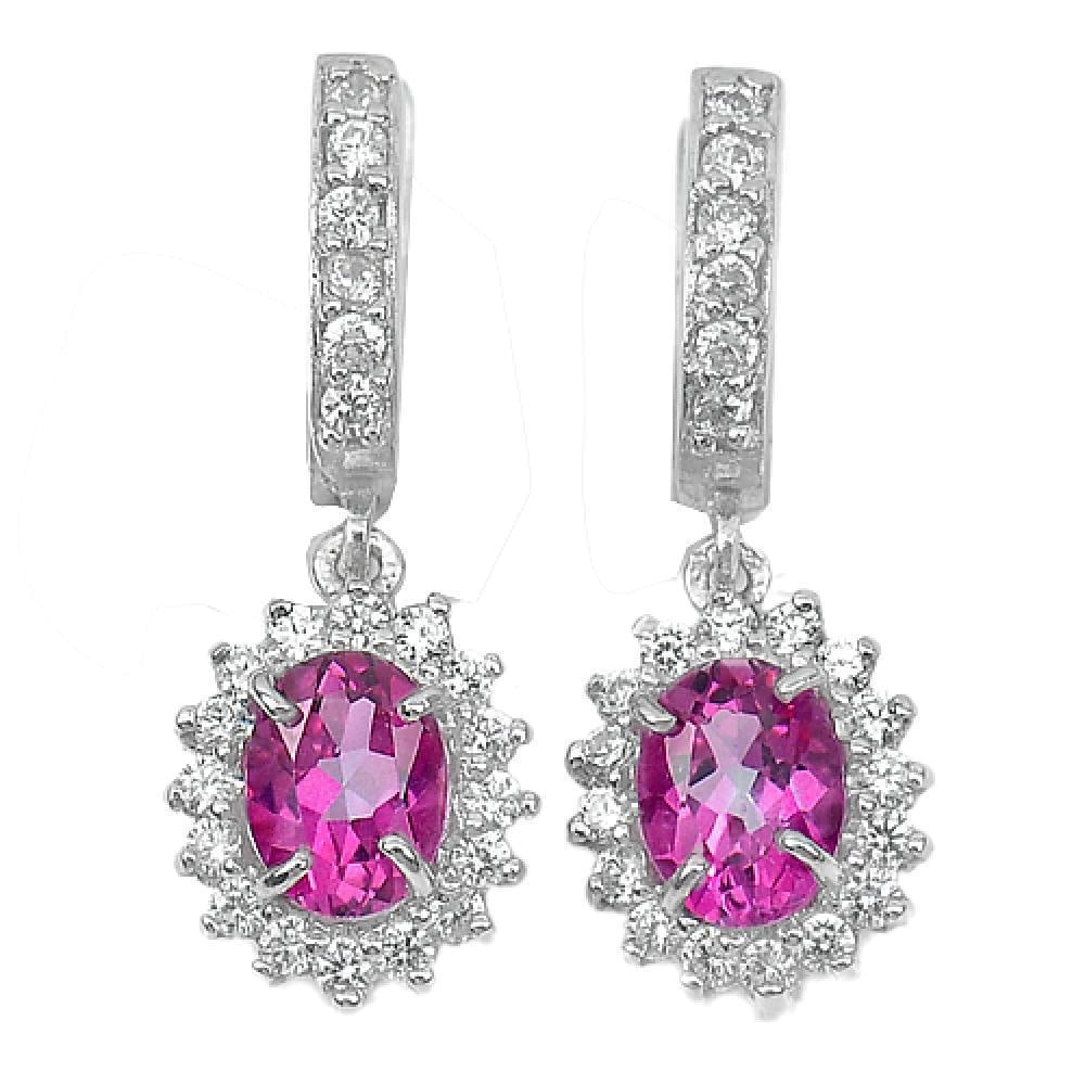 Natural Pink Topaz 925 Sterling Silver Earrings Jewelry 5.42 Grams: Product ID: 207103115 Product Type: 925 Sterling Silver Fine Jewelry Jewelry Weight: 5.42 Grams. Gemstones Color: Pink Metal: Solid Silver 92.5%. Gemstone Detail: Natural Pink Topaz Oval Size 8 x 6 Mm