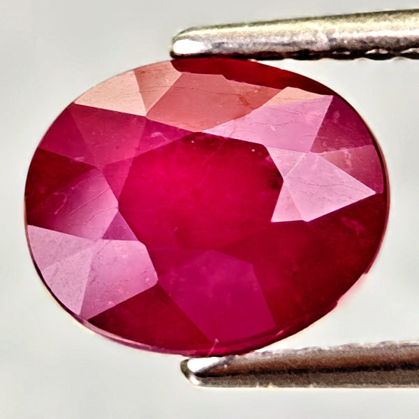 Natural Red Ruby 3.15 Ct. Oval Shape 8.5 x 7 Mm. Gemstone From Madagascar (1 of 3)