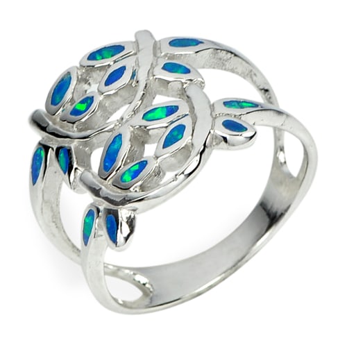 925 Sterling Silver Ring Jewelry Size 7 Multi Color Created Blue Opal 4.14 G.: Product ID: 200106864 / Product Type: 925 Sterling Silver Fine Jewelry / Jewelry Weight: 4.14 Grams. / Ring Size: 7 Resizable(Fee) / Gemstones Color: Multi-Color / Metal: Solid Silver 92.5%. / Gemston
