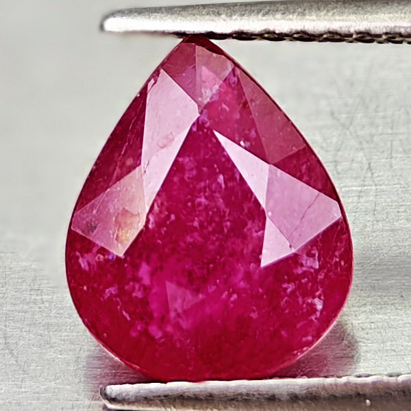 Natural Red Ruby 2.60 Ct. Pear Shape 9.9 x 8 Mm Gemstone From Madagascar (1 of 3)