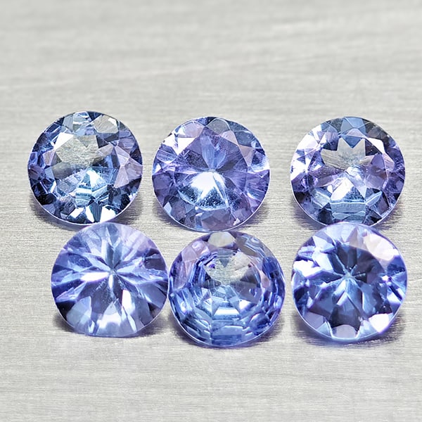 Natural Violet Blue Tanzanite 0.99 Ct. 6 Pcs Round Shape 3.6 Mm Gemstones From Tanzania: Product ID: 807015046 Product Name: Natural Tanzanite Weight: 0.99 CT. Size: 3.6 x 3.6 x 2.3 MM. Shape: Round Color: Violet Blue Clarity:VSI Luster: Good Gems Origin: Tanzania Treatment: Heated Crysta