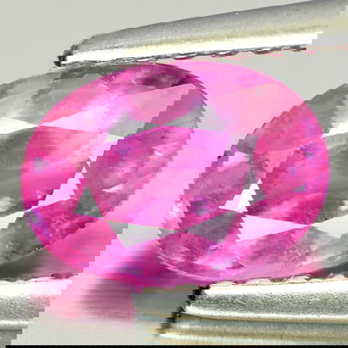 Certified Natural Pink Sapphire 1.01 Ct. Oval Shape 7.04 x 5.12 Mm. Gemstone From Madagascar (1 of 4)