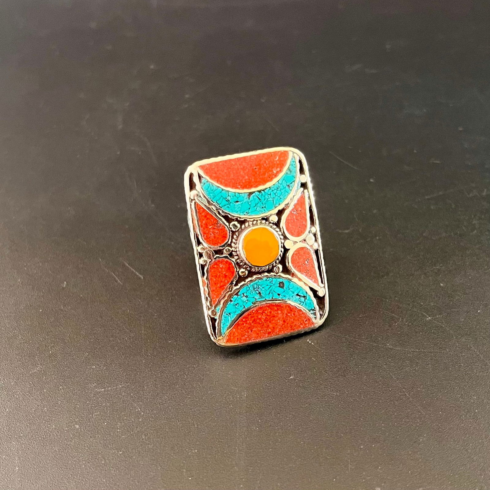 New Arrival - Turquoise Handmade Choker Ring - Free Size (1 of 3)