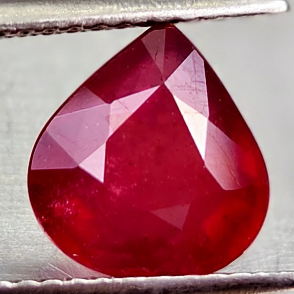 Natural Red Ruby 2.73 Ct. Pear Shape 8.9 x 8.2 Mm Gemstone From Madagascar (1 of 3)