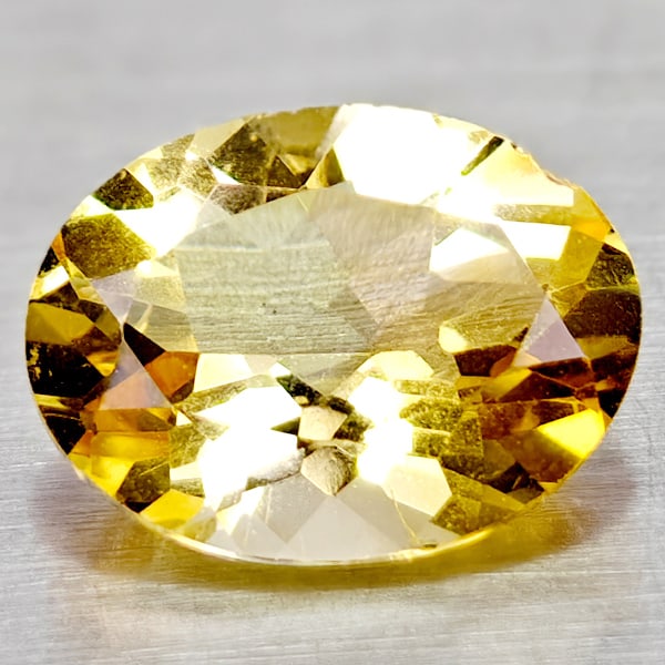 Natural Yellow Citrine 1.75 Ct. Clean Oval Shape 10 x 7.7 Mm. Gemstone From Brazil: Product ID: 801815061 Product Name: Natural Citrine Weight: 1.75 CT. Size: 9.7 x 7.7 x 4.3 MM. Shape: Oval Color: Yellow Clarity:IF Luster: Good Gems Origin: Brazil Treatment: Unheated Crystal Structu