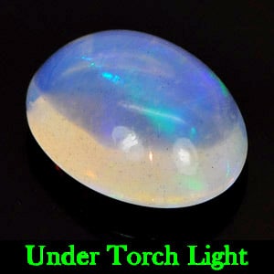 Natural Multi-Color Opal 1.37 Ct. Oval Cabochon Shape 9.3 x 7.3 Mm Gemstone (1 of 3)