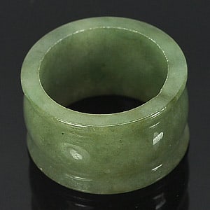 Natural Green Jade Ring 45.08 Ct. Gemstone Unheated Size 9.5 (1 of 3)