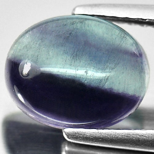Natural Multi Color Fluorite 3.36 Ct. Oval Cabochon Shape 10.2 x 8 Mm. Unheated Gemstone From Brazil (1 of 3)