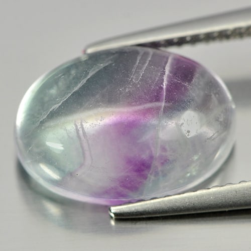 Natural Multi Color Fluorite 6.88 Ct. Oval Cabochon Shape 13.9 x 9.9 Mm. Unheated Gemstone (1 of 3)