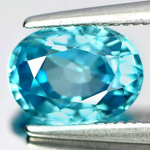 Natural Blue Zircon 2.27 Ct. Oval Shape 8.4 x 6.3 Mm. Gemstone From Cambodia: Product ID: 807720782 Product Name: Natural Zircon Weight: 2.27 CT. Size: 8.4 x 6.3 x 4.1 MM. Shape: Oval Color: Blue Clarity:VSI Luster: Good Gems Origin: Cambodia Treatment: Heated Crystal Structure