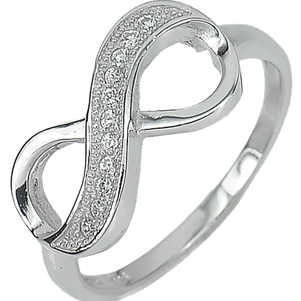 925 Sterling Silver Ring Jewelry with White CZ Infinity Symbol Design Size 8 (1 of 3)