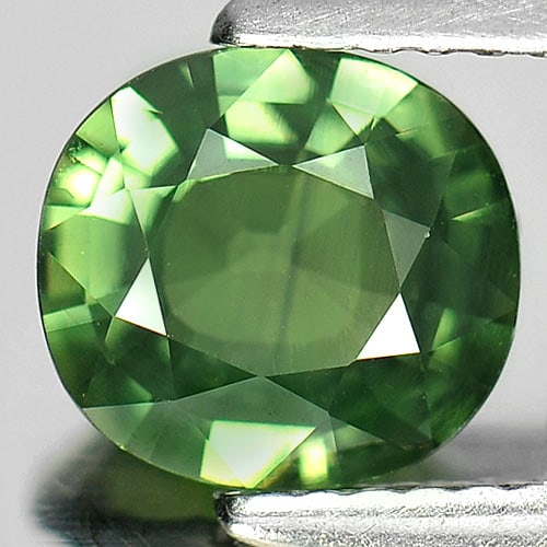 Natural Green Sapphire 1.63 Ct. Clean Oval Shape 7.7 x 7 Mm. Gemstone From Thailand: Product ID: 806156594 Product Name: Natural Green Sapphire Weight: 1.63 CT. Size: 7.7 x 7 x 3.5 MM. Shape: Oval Color: Green Clarity:IF Luster: Very Good Gems Origin: Thailand Treatment: Heated Crysta