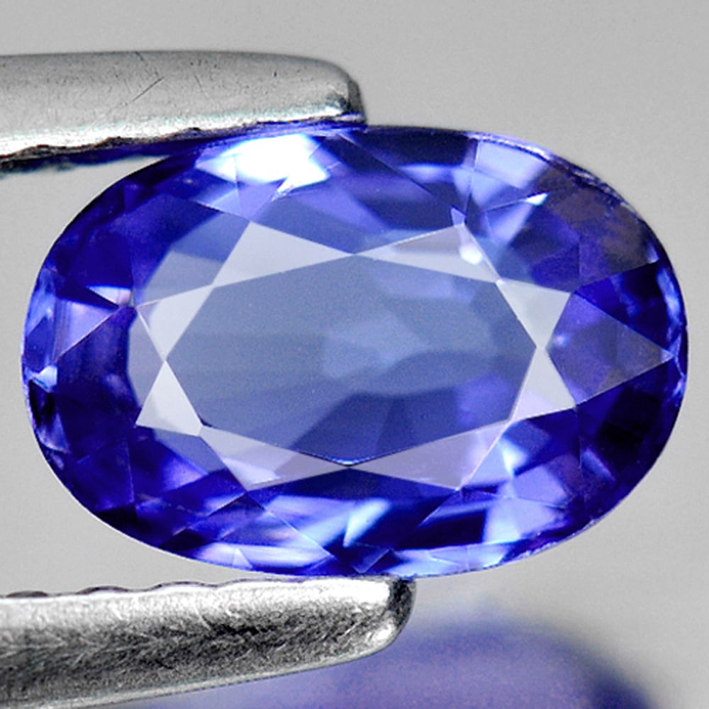 Natural Violetish Blue Tanzanite 1.04 Ct. Clean Oval Shape 7.4 x 5.1 Mm Gemstone From Tanzania (1 of 3)