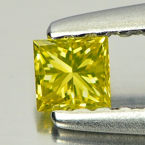 Natural Yellow Diamond 0.13 Ct. Square Princess Cut 2.9 x 2.8 Mm. From Belgium: Product ID: 802104099 Product Name: Natural Enhanced Diamond Weight: 0.13 CT. Size: 2.9 x 2.8 x 1.9 MM. Shape: Square Princess Cut Color: Yellow Clarity:SI1 Luster: Scintillating Gems Origin: Belgium