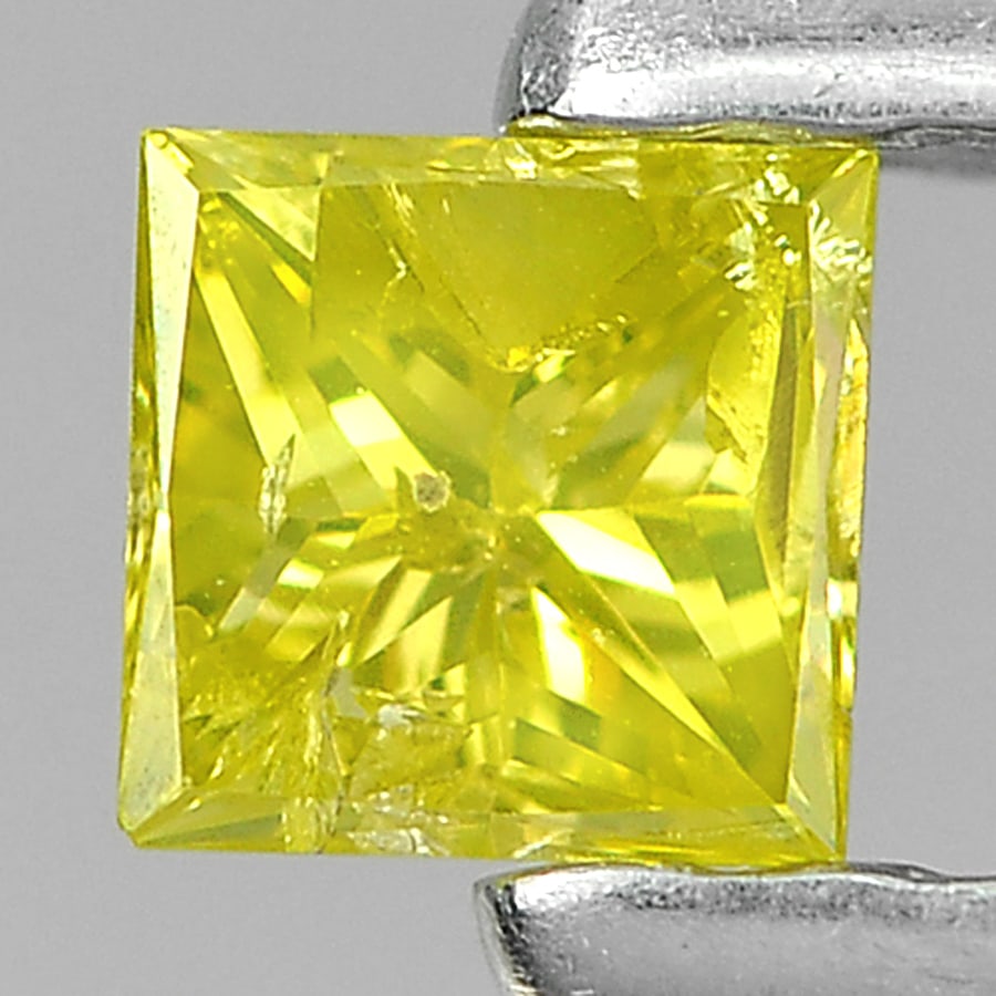 Natural Yellow Loose Diamond 0.10 Ct. Square Princess Cut 2.7 Mm. From Belgium: Product ID: 802104533 Product Name: Natural Enhanced Diamond Weight: 0.10 CT. Size: 2.7 x 2.7 x 1.8 MM. Shape: Square Princess Cut Color: Yellow Clarity:SI1 Luster: Scintillating Gems Origin: Belgium 