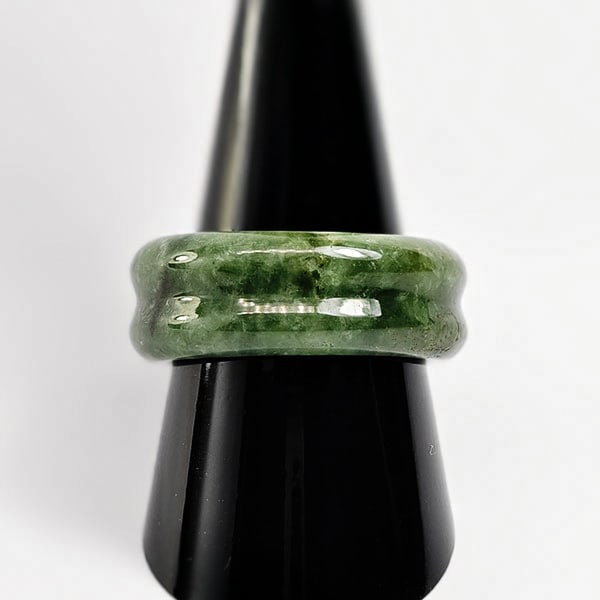 Natural Green Jade Ring 30.29 Ct. Size 9 Unheated Gemstone From Thailand (1 of 3)