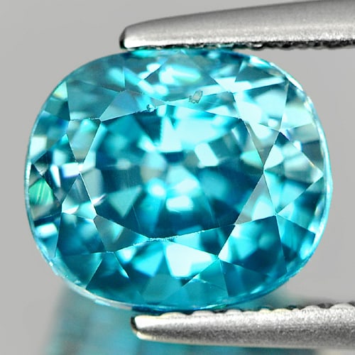 Natural Blue Zircon 3.70 Ct. Cushion shape 8.5 x 7.4 Mm. Gemstone From Cambodia: Product ID: 807722880 Product Name: Natural Zircon Weight: 3.70 CT. Size: 8.5 x 7.4 x 5.7 MM. Shape: Cushion Color: Blue Clarity:VSI Luster: Very Good Gems Origin: Cambodia Treatment: Heated Crystal S