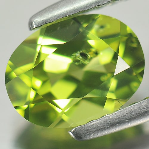 Natural Green Peridot 1.46 Ct. Oval Shape 8 x 6.1 Mm. Gemstone From Pakistan: Product ID: 805314320 Product Name: Natural Peridot Weight: 1.46 CT. Size: 8 x 6.1 x 4.1 MM. Shape: Oval Color: Green Clarity:SI1 Luster: Good Gems Origin: Pakistan Treatment: Unheated Crystal Structu
