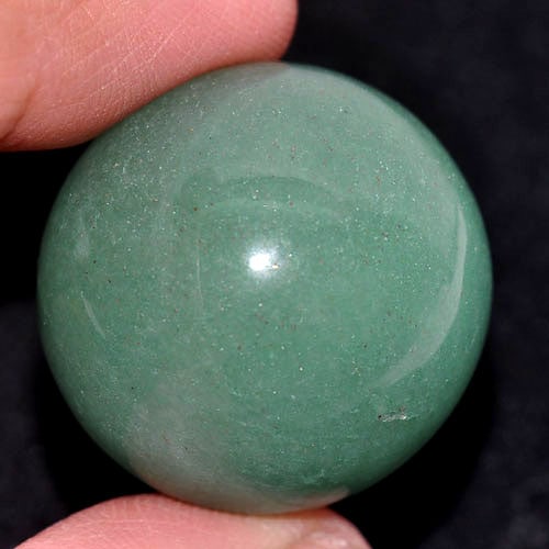 Natural Green Aventurine 115.55 Ct. Round Cabochon Shape 25 Mm Gemstone From United States (1 of 3)