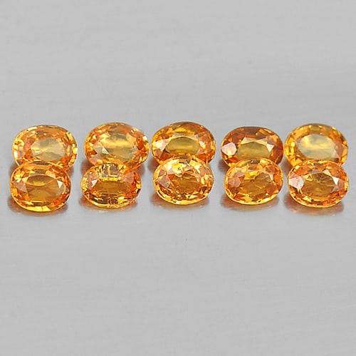 Orange Spessartine Garnet  2.33 Ct. 10 Pcs. Oval Shape 4 x 3 Mm. Natural Gemstone From Namibia (1 of 3)