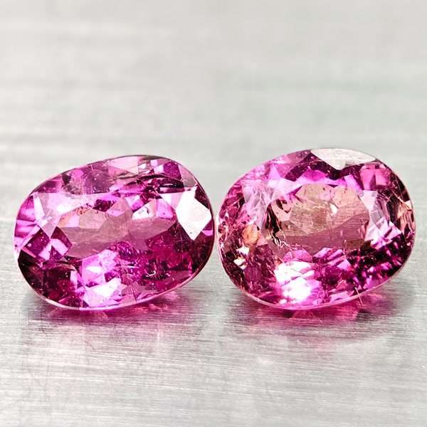 Natural Pink Tourmaline 1.30 Ct. 2 Pcs Oval Shape 6 x 5.8 Mm Gemstones From Nigeria: Product ID: 807250714 Product Name: Natural Tourmaline Weight: 1.30 CT. Size: 6 x 5.8 x 3.3 MM. Shape: Oval Shape Color: Pink Clarity:SI Luster: Good Gems Origin: Nigeria Treatment: Unheated Crystal S