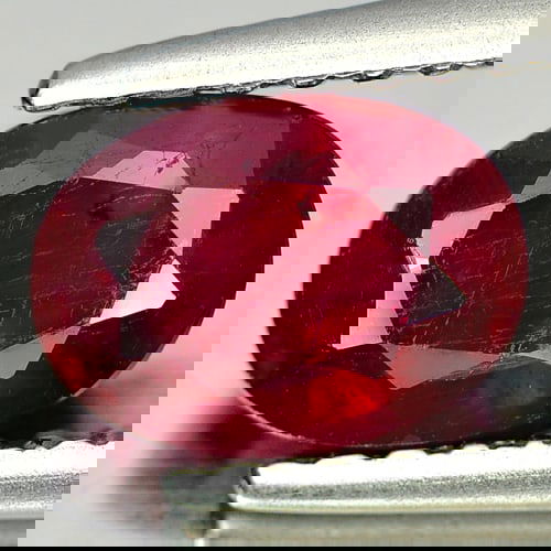 Natural Pinkish Red Ruby 1.38 Ct. Oval Shape 7.1 x 5.1 Mm. Gemstone From Madagascar (1 of 3)