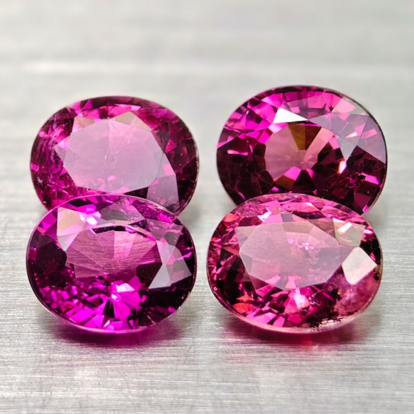 Natural Pink Tourmaline 2.30 Ct. 4 Pcs. Oval Shape 5.7 x 4.7 Mm. Gemstones From Nigeria: Product ID: 807250756 Product Name: Natural Tourmaline Weight: 2.30 CT. Size: 5.7 x 4.7 x 3.7 MM. Shape: Oval Shape Color: Party Color Pink Clarity:VSI Luster: Good Gems Origin: Nigeria Treatment: Unh