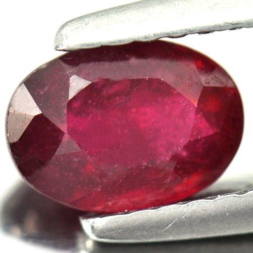 Natural Red Ruby 1.13 Ct. Oval Shape 7.1 x 5.1 Mm Gemstone From Madagascar (1 of 3)