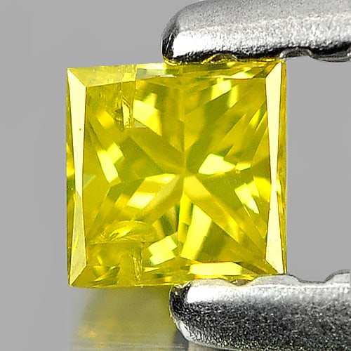 Natural Yellow Loose Diamond 0.08 Ct. Square Princess Cut 2.5 x 2.5 x 1.6 Mm.: Product ID: 802104318 Product Name: Natural Enhanced Diamond Weight: 0.08 CT. Size: 2.5 x 2.5 x 1.6 MM. Shape: Square Princess Cut Color: Yellow Clarity:SI1 Luster: Good Gems Origin: Belgium Treatment