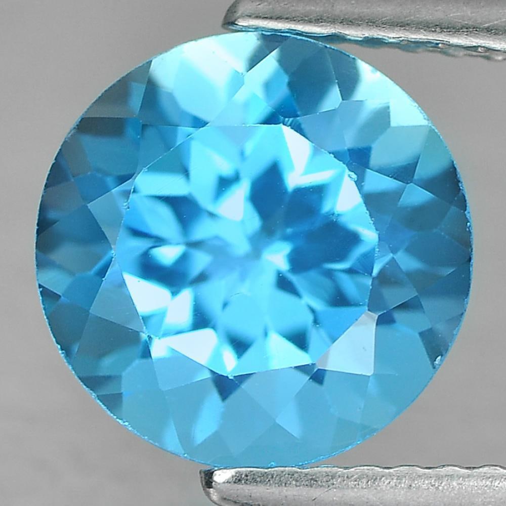 Natural Swiss Blue Topaz 3.33 Ct. Round Shape 9 Mm. Gemstone From Brazil: Product ID: 807156295 Product Name: Natural Blue Topaz Weight: 3.33 CT. Size: 9 x 9 x 6 MM. Shape: Round Color: Blue Clarity:VSI Luster: Good Gems Origin: Brazil Treatment: Treated Crystal Structure: