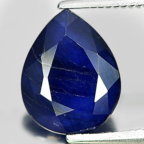 Natural Blue Diffusion Sapphire 2.60 Ct. Pear Shape 10 x 8 Mm Gemstone from Madagascar (1 of 3)