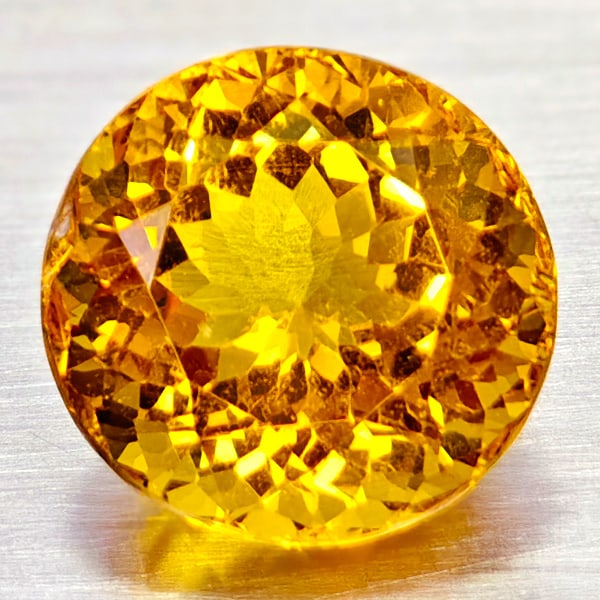 Natural Yellow Citrine 4.77 Ct. Round Shape 10.5 Mm Gemstone From Madagascar: Product ID: 801815114 Product Name: Natural Citrine Weight: 4.77 CT. Size: 10.5 x 10.5 x 7.8 MM. Shape: Round Color: Yellow Clarity:VSI Luster: Good Gems Origin: Brazil Treatment: Unheated Crystal Str