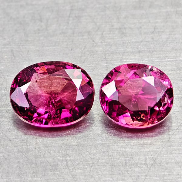 Natural Pink Tourmaline 1.21 Ct. 2 Pcs Oval Shape 6.2 x 4.8 Mm Gemstones From Nigeria: Product ID: 807250620 Product Name: Natural Tourmaline Weight: 1.21 CT. Size: 6.2 x 4.8 x 2.9 MM. Shape: Oval Color: Pink Clarity:VSI Luster: Good Gems Origin: Nigeria Treatment: Unheated Crystal Stru