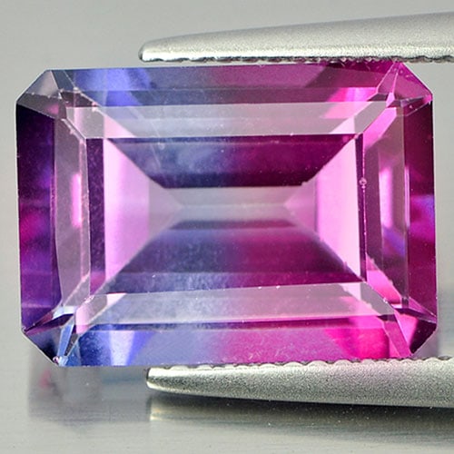 Natural Pure Pink Sky Blue Topaz 9.52 Ct. VVS Octagon Shape 14 x 10 Mm. Gemstone From Brazil: Product ID: 807166484 Product Name: Natural Topaz Weight: 9.52 CT. Size: 14 x 10 x 7.1 MM. Shape: Octagon Color: Bi-Color Clarity:VVS Luster: Good Gems Origin: Brazil Treatment: Treated Crystal Struct