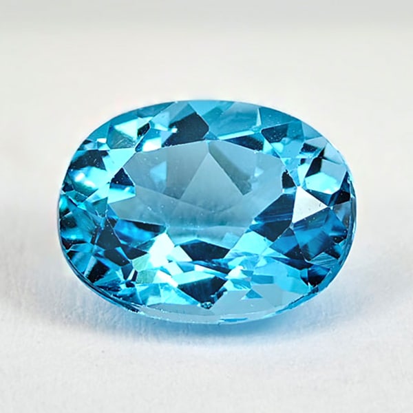 Natural Swiss Blue Topaz 2.47 Ct. Oval Shape 9 x 7 Mm. Gemstone From Brazil: Product ID: 807167816 Product Name: Natural Blue Topaz Weight: 2.47 CT. Size: 9 x 7 x 4.8 MM. Shape: Oval Color: Blue Clarity:VSI Luster: Good Gems Origin: Brazil Treatment: Treated Crystal Structure: